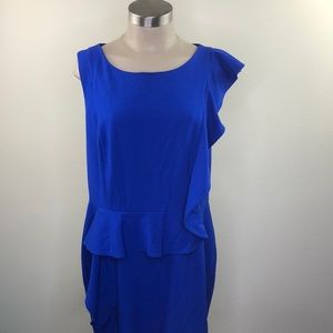 Calvin Klein Gorgeous Royal Blue Ruffle Dress